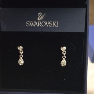 Swarovski Silver Drop Earrings